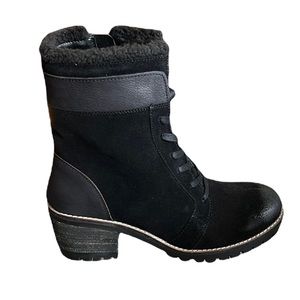 Vintage Foundry Scarlett Black Leather Boots Size 8 NWT